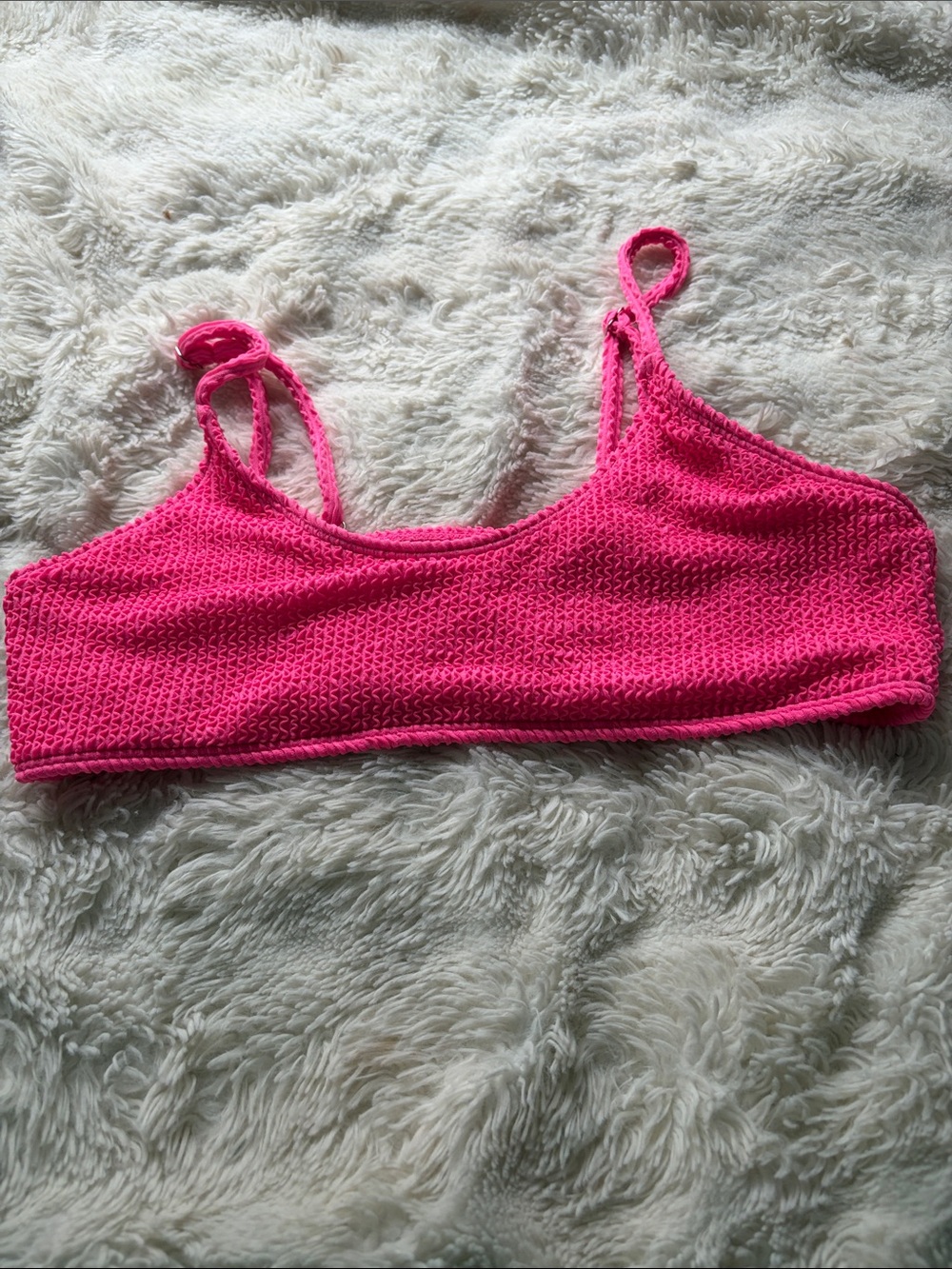 Hot Pink Crochet Bikini top - Women's Intimates